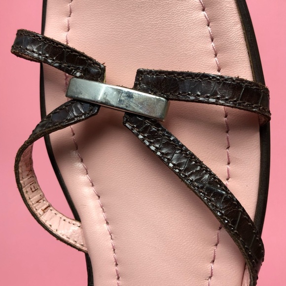 Donald J Pliner Fiume brown slide sandal 8.5 - Picture 5 of 6